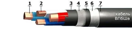 Кабель ВПбШв 3х16